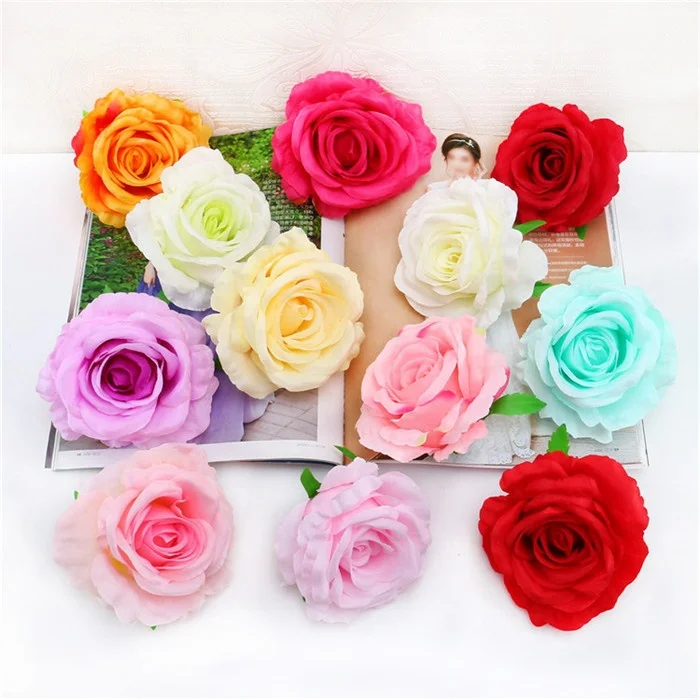 

F-1230 Factory Wholesale Pink artificial flower rose head for decoration