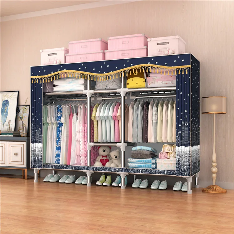
Modern Non-Woven Fabric Portable and Foldable Home Closet Furniture Wardrobe Portable Design for small bedroom C1702 