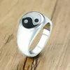 Wholesale YinYang Taiji Stainless Steel rings Gossip Epoxy Religious Ring Men Jewelry