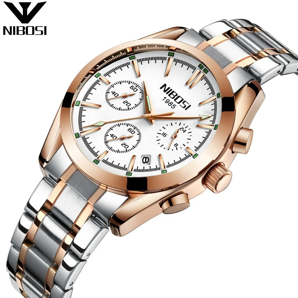 

NIBOSI 2310 free shipping Men Watches Top Brand Luxury Fashion Business Quartz Watch Men Sport Metal Waterproof Wristwatches