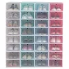 Thickened color transparent shoe box plastic shoe box shoe box overturned drawer