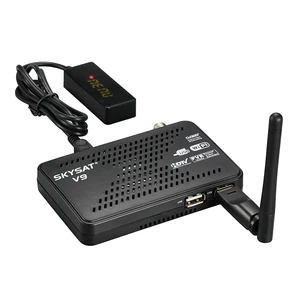 Ali 3510c full hd satellite receiver hd 1080p wifi SKYSAT V9 with wifi support cccam newcamd powervu biss key