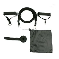 

40lb black High quality fabric resistance bands fitness set with safety sleeve for body workout