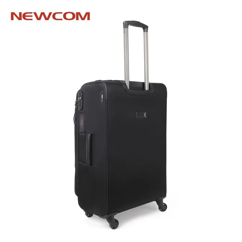 
Soft shell Nylon business luggage sets classic black luggage suitcase with TSA lock 