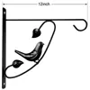 Grander&Home Wall Planter Bracket / Wrought Iron Wall Planter Hanging Hook / Flower Pot Bird Feeder Wind Chime Lanterns Hanger