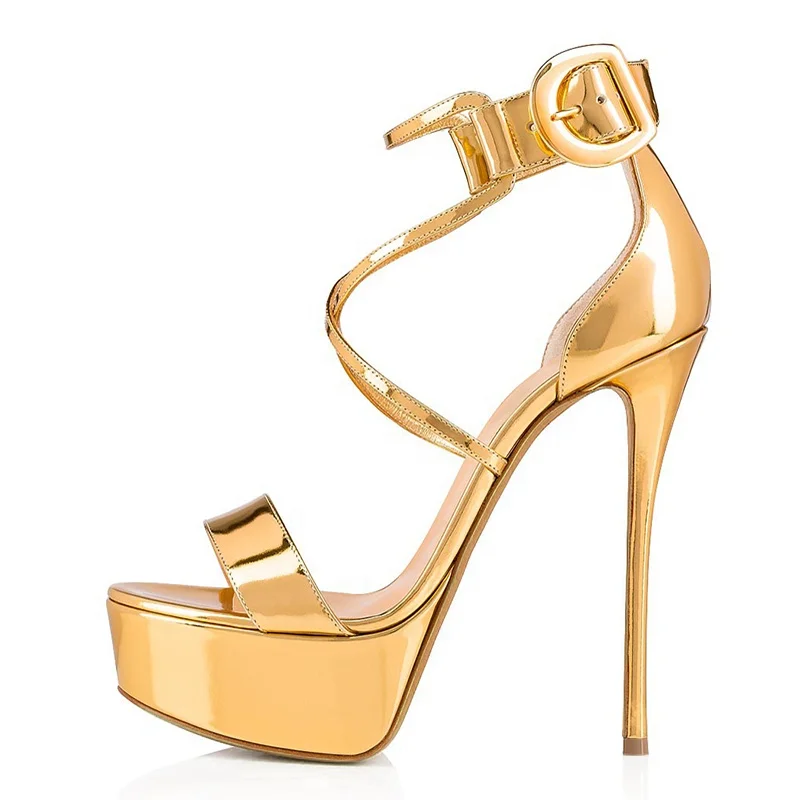 Latest Womens Open Toe Supper High Heel Platform Sandals