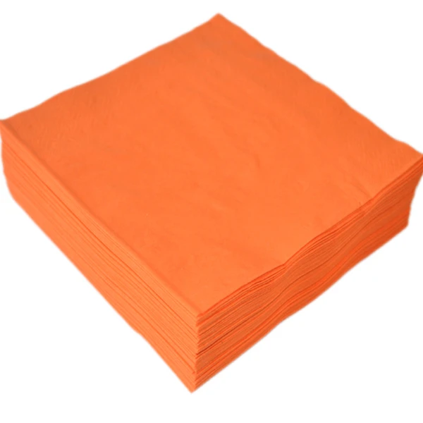 

Disposable 33*33cm 2ply Solid Color Raw Materials Paper Napkin, Natural white