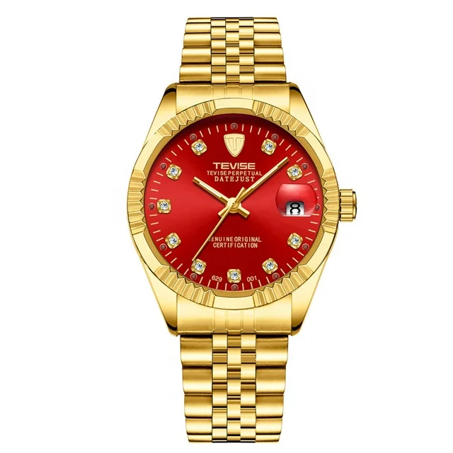 

Mens luxury mechanical gold automatic tevise brand watches, 5 color options