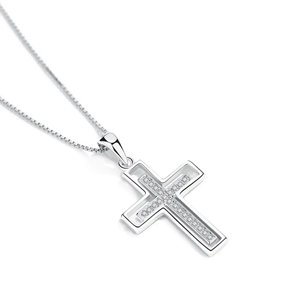 

Original Design 925 Sterling Silver Necklace Across Pendant Necklace Fit Fashion Women Wearing Silver Jewelry