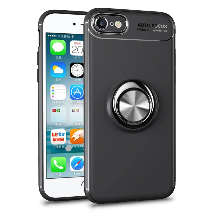 

Factory price tpu magnetic phone case back cover with ring holder for iphone 6 / 6s / 7 / 8 plus, N/a