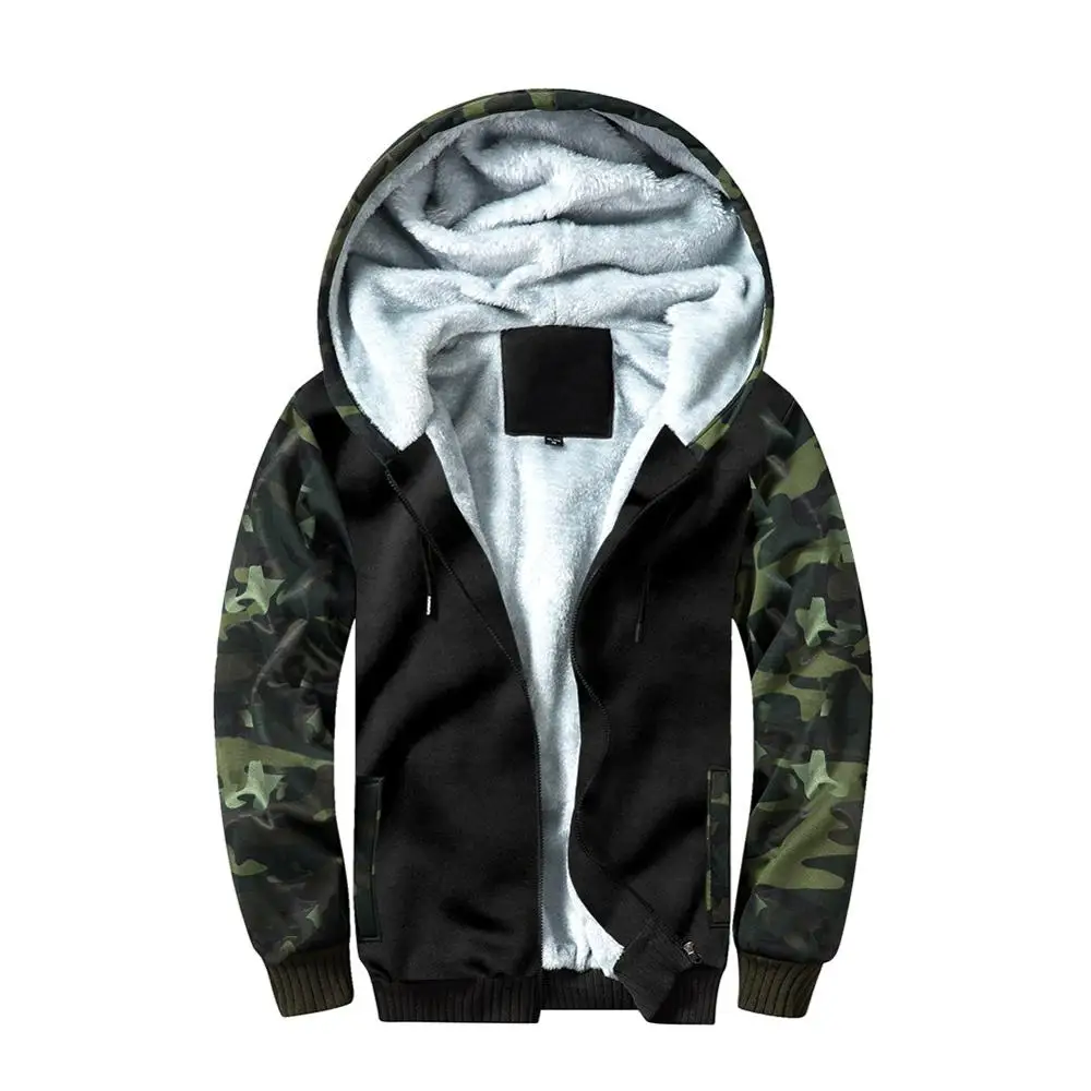 

Wholesale Warm Soft Winter CoatCamouflage Thickness Mens Fleece Jacket