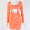 B50169A Best sale women fashion patchwork 2pcs casual wear dress