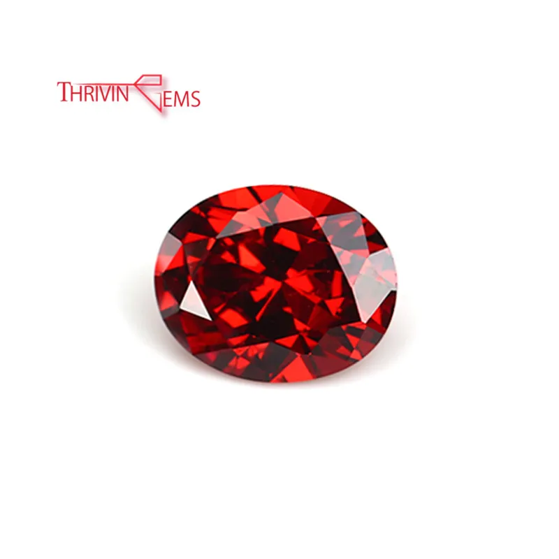 

Thriving Gems Synthetic Loose D-Orange Oval Cubic Zirconia Gemstones