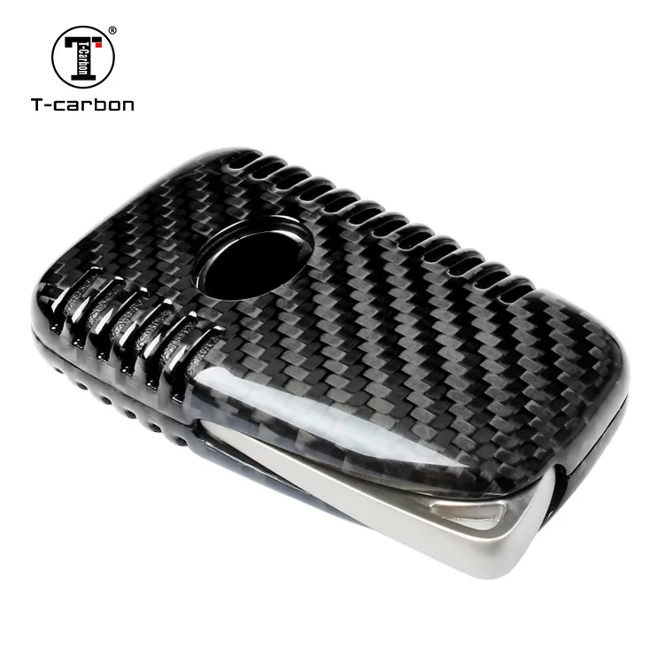 

T-carbon quality four buttons key cover carbon Fiber car Key Case For LEXUS, Red
