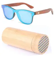 

PC Frame Bamboo Arms womens Sunglasses factory wholesale promotion gift Semi Bamboo Sunglasses man 2019