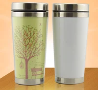 

wholesale double wall insulated vacuum travel mug 15oz 450ml stainless steel coffee tumbler with paper insert