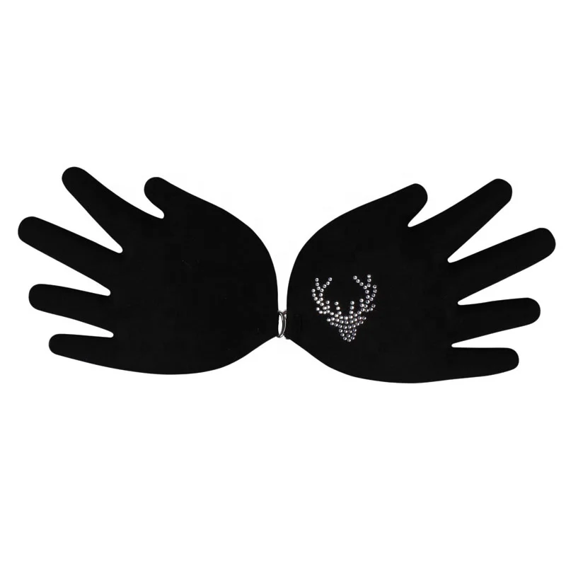 

Newest High quality Sexy Invisible Breathable Strapless Self Adhesive Silicone Bra, Black;nude