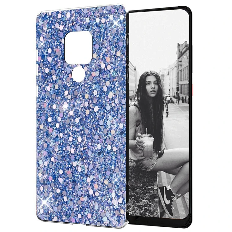 

amazon hot girly glitter phone case for huawei MATE 20 case, Gold/pink/blue/red/green/purple/silver