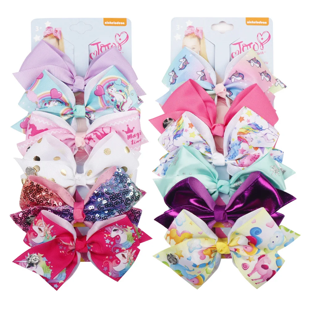 

Free Shipping 6 colors  jojo siwa bowknot one card children baby hair bow clip sets, Choose from picture
