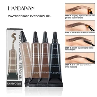 

HANDAIYAN Eyebrow Enhancer Makeup Henna Eyebrow Gel 6 Color Black Brown Waterproof Liquid Eye Brow With Tint Brush