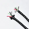 black white dual color woven fabric braided data charge raw cable wire