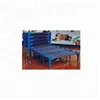 New design stacking bed iron tube blue cloth plastic corner kids bed
