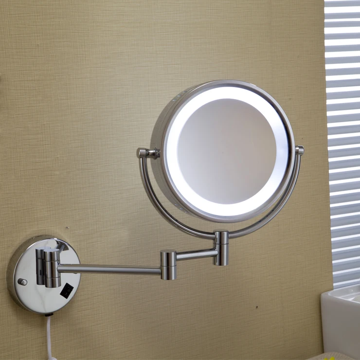 

Adjustable Hanging 1X/3X Magnification Double-sided Lighted Makeup Mirror