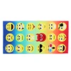 Hot Sale Cute100%Cotton Soft Custom Made Emoji Expression Pattern Beach Towel For Children