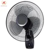 16" inch Black Oscillating 3 speed setting Cooling Wall mounted Fan with remote control
