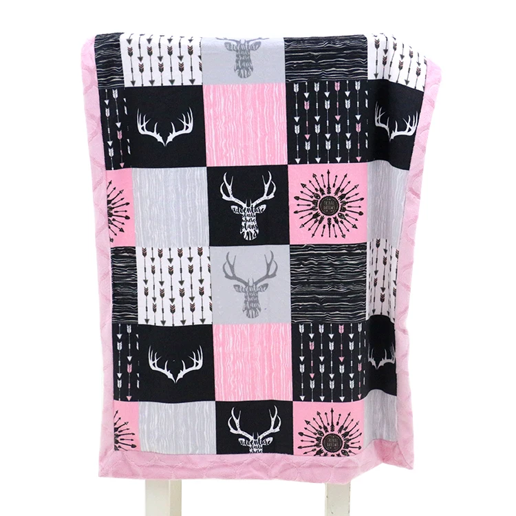 

Free Sample Diy Knitted Patchwork Pattern Baby Comforter Minky Blanket, N/a