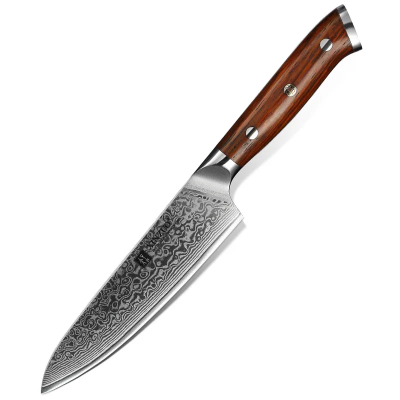 5 inch Japanese damascus steel utility kitchen knife