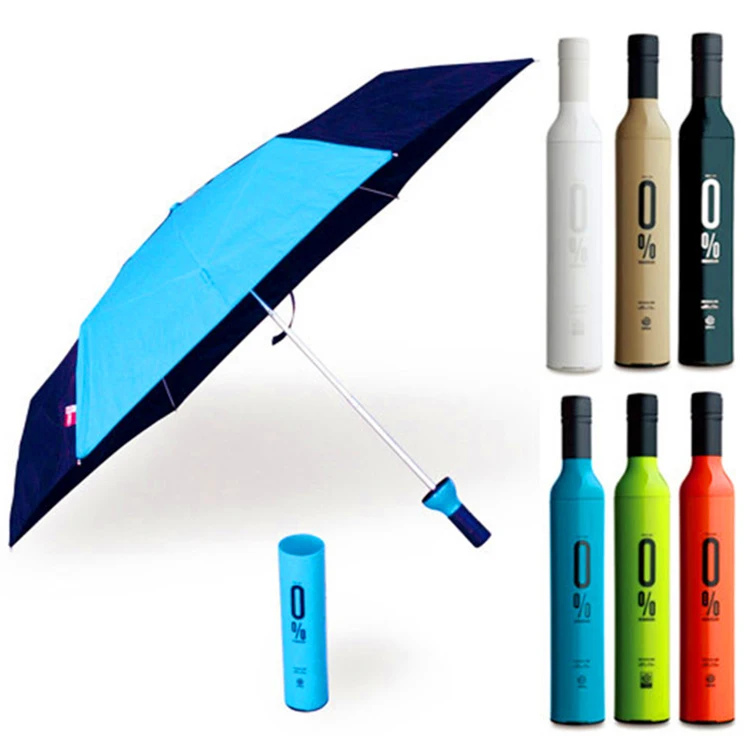 

Custom Promotion gifts wine shape bottle umbrella, Customized color