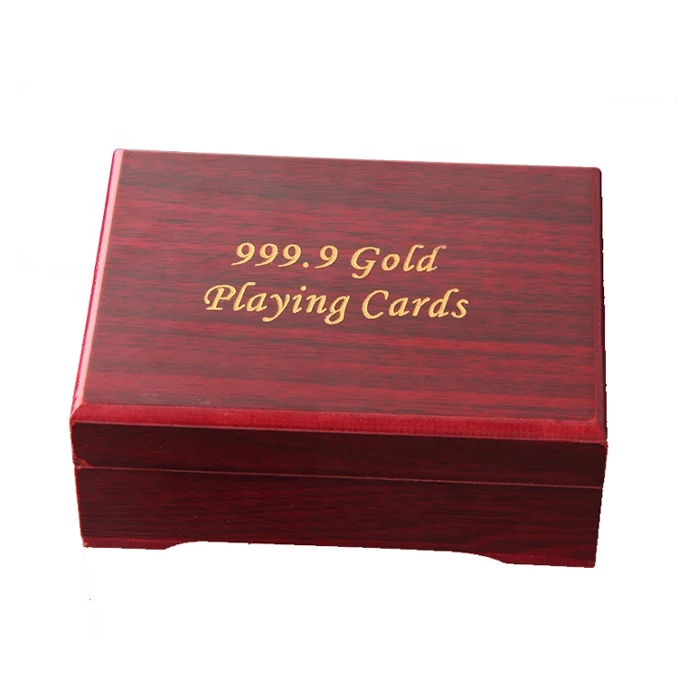 

WJPC-Custom 999.9 Gold Playing Cards With Box, Customized color