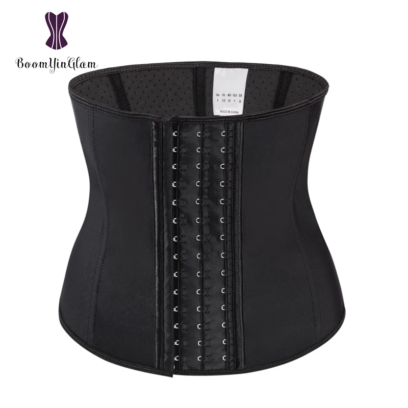 

3 Hooks Fajas Moldeadoras Para Mujeres Breathable Waist Cincher Corset 9 Steel Bones Size XXS To XXXL