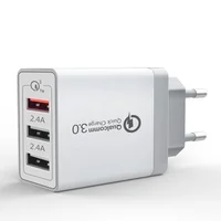 

High Quality EU US Plug 12V 1.6A 5V 3A 9V 2A Output Single USB QC 3.0 Wall Fast Charger