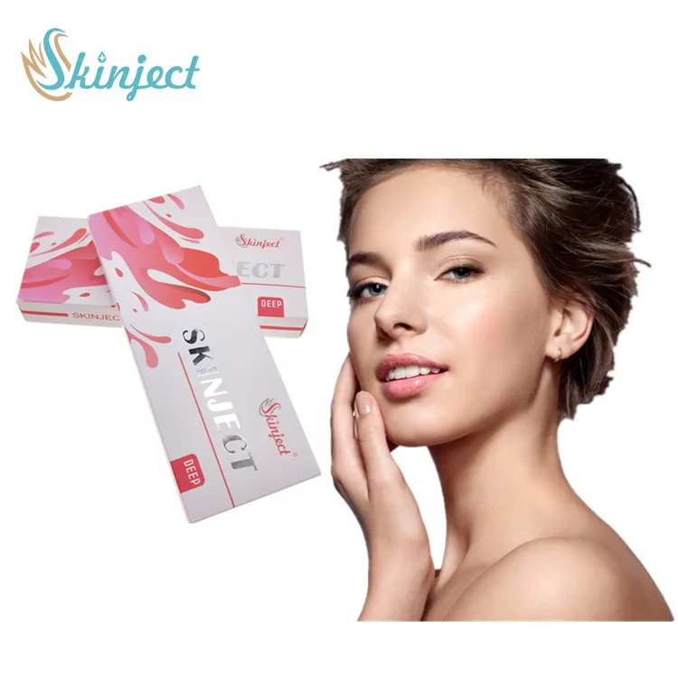 

Skinject 2ml Deep Injectable Hyaluronic Acid Dermal Filler, Transparent