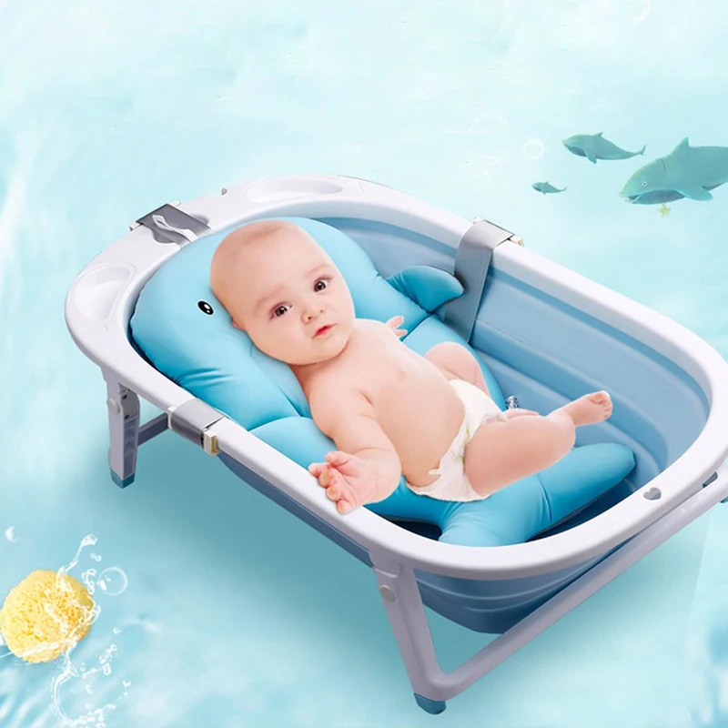 

Newborn Baby Bath Floating Pad Baby Bath Tub Pad & Chair & Shelf Bathtub Seat Infant Support Cushion Mat