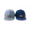 Sport hats flat visor custom design woven logo baseball cap