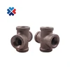 BSP standard malleable casting iron pipe fittings black female thread cross/ tee cast iron pipe fittings cross