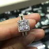 Wholesale Classic 18K Gold Princess Cut Type For Wedding Bands Diamond Ring