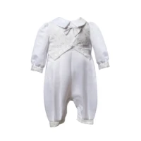 

Nimble Organic Clothes Baptism Baby Boy Christening Gown Ivory Satin Special Occasion Wholesale Baby Clothes