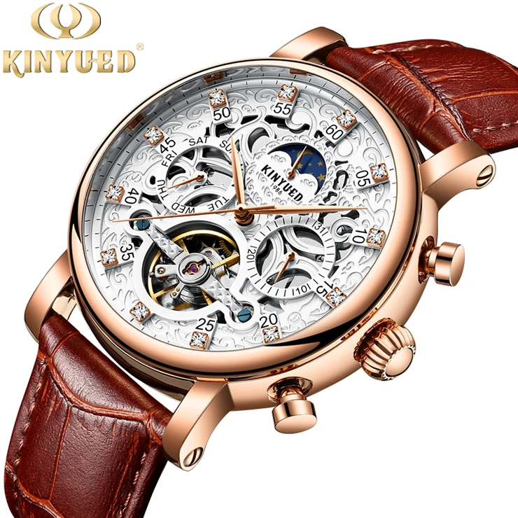 

KINYUED Men Luxury Watches Brand Automatic Movement Mens Mechanical Watch Boy Watch