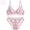 China supplier Hot Lace And Underwear Woman No Rim Sweet Sexy Girl Bra Panty Set
