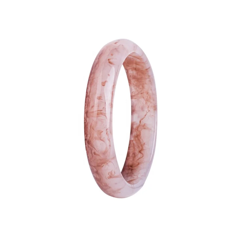 

Customized Factory Design Transparent Marbled Polishing Finish Acrylic Lucite Resin Bracelet Bangle