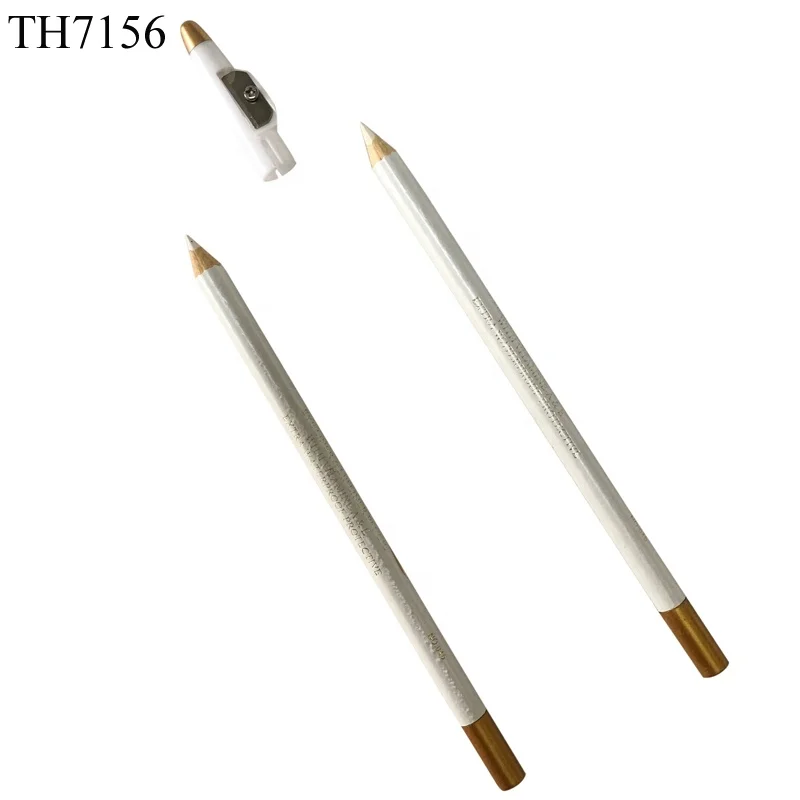 

New Style Natural Single Ended Cosmetics Makeup Tools Microblading Permanent Makeup White Eyebrow Pencil with Sharpener