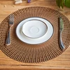 Manufacturer promotional heat proof foil round japan granny pvc tablemat