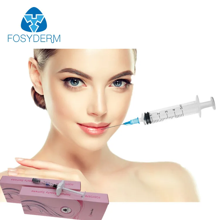 

Fosyderm Long Lasting Hyaluronate Acid Dermal Filler 2ml Injectable Dermal Filler Lip Enhancement Injection, Transparent