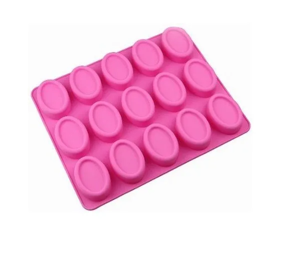 

15 Oval Shape Silicone Soap Molds Handmade Soap Mold, Purple