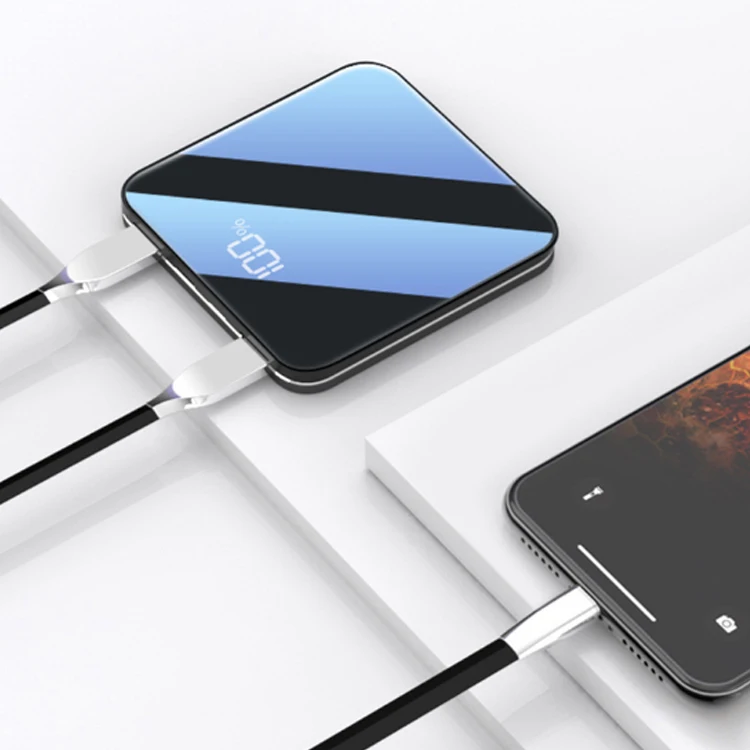 

New products fast charge wireless mobile charger power bank ultra-thin digital display small mini power bank 20000mah, N/a