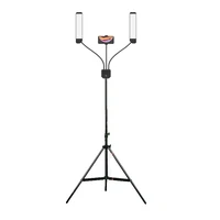 

Indoor Outdoor Two Arms LED Dimmable Dual Bendable Ring Light With Tripod Stand for Makeup Beauty Salon